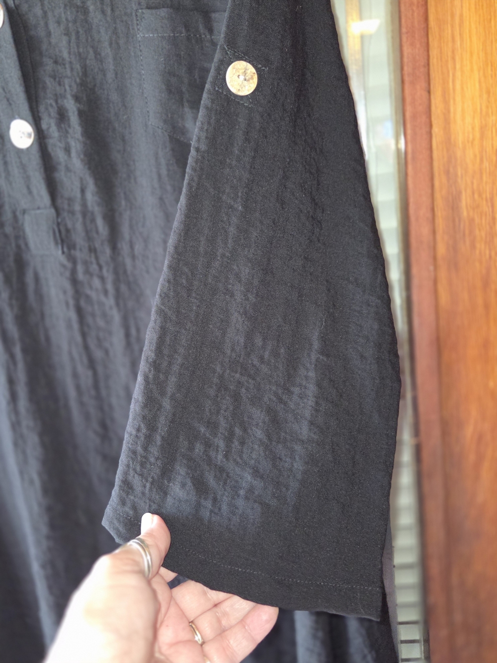 Habitat Black Casual Pullover Top - Picture 2 of 4